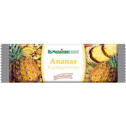 Verpackung mit Ananas-Fruchtschnitten und dem Aufdruck "mit Fruchtzucker".